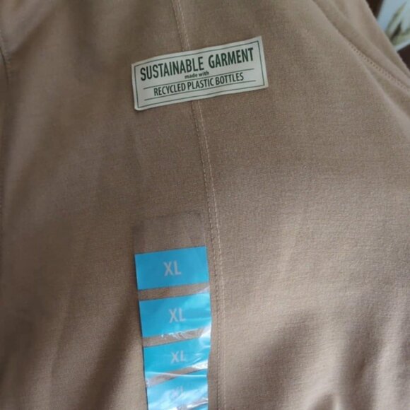 Earth Yoga Sz XL Sweatsuit Beige Y2K Athleisure Sporty Track Walking Comfy Soft - Picture 11 of 13